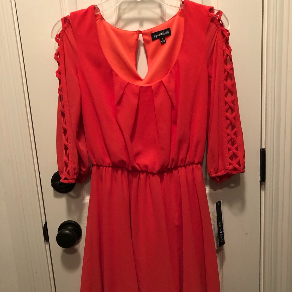 Coral dress! Never been worn